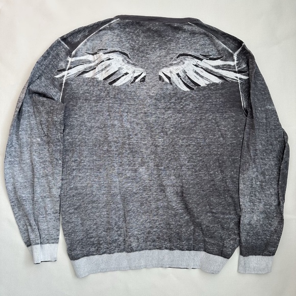 Armani Exchange Grey Pullover Sweatshirt w/ Wings Mens XXL - Picture 10 of 15